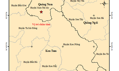 Trong 3 ngày Quảng Nam và Kon Tum hứng liên tiếp 10 trận động đất