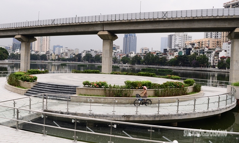 Hồ Hoàng Cầu ‘lột xác’, người dân phấn khởi tập thể dục giữa không gian mới