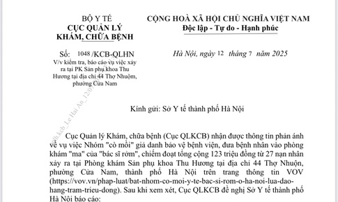 Bộ Y tế yêu cầu Hà Nội báo cáo rõ về phản ánh 'cò mồi' của phòng khám sản phụ khoa 'ma'