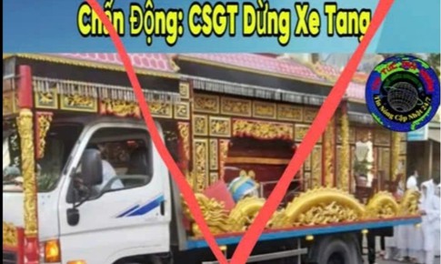Thực hư video CSGT dừng xe tang giữa đường, bé gái bất ngờ chui ra từ quan tài