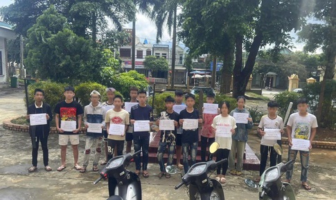Ngăn chặn nhóm 15 thanh thiếu niên mang hung khí đi đánh nhau tại đèo Đá Trắng
