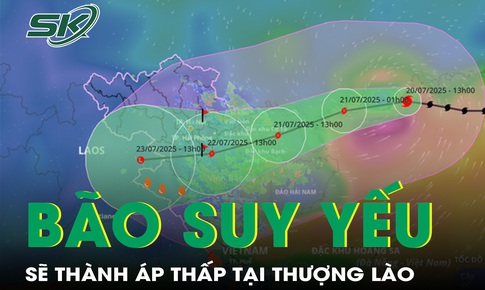 Bão số 3 sẽ suy yếu thành áp thấp trên khu vực Thượng Lào