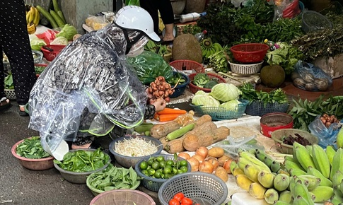 Người dân Hà Nội mua thực phẩm trước bão số 3