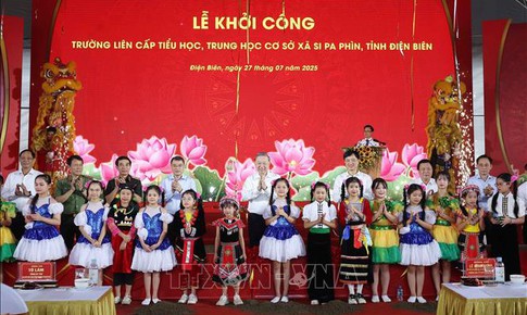 Tổng Bí thư Tô Lâm dự Lễ khởi công Trường liên cấp Tiểu học, THCS xã Si Pa Phìn, tỉnh Điện Biên