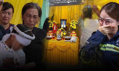 Đẫm nước mắt đ&#225;m tang người bố đơn th&#226;n gặp nạn khi đi tắm biển tại Quảng Ninh