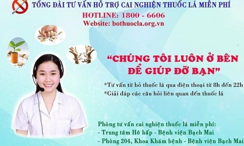 ‘Hãy gọi cho chúng tôi để được tư vấn miễn phí và hỗ trợ cai nghiện thuốc lá’