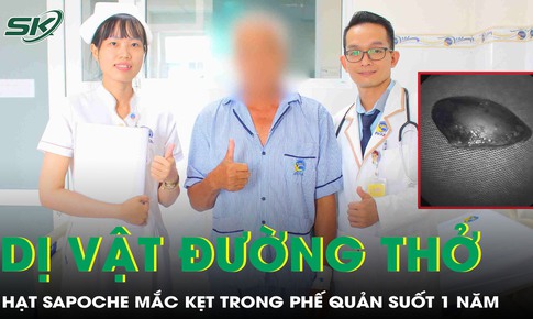 Tưởng mắc bệnh hô hấp mãn tính, không ngờ phát hiện hạt hồng xiêm kẹt trong phế quản
