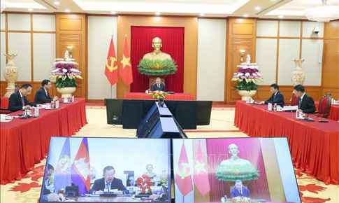 Tổng B&#237; thư T&#244; L&#226;m điện đ&#224;m với Chủ tịch Đảng Nh&#226;n d&#226;n Campuchia Hun Sen