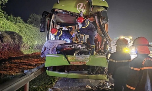 Tai nạn trên cao tốc Nội Bài - Lào Cai, tài xế xe khách tử vong