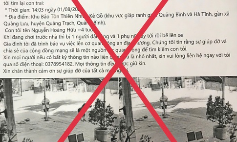 Giả mạo thông tin bắt cóc trẻ em để lừa đảo, kêu gọi tiền từ thiện