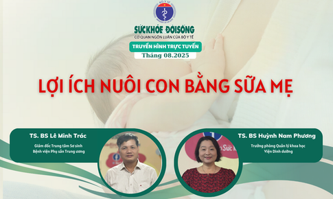 Truyền h&#236;nh trực tuyến: Lợi &#237;ch nu&#244;i con bằng sữa mẹ
