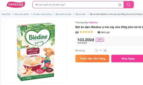 Sản phẩm Bl&#233;dina g&#226;y ung thư c&#243; b&#225;n tại Con Cưng, Shopee, Lazada