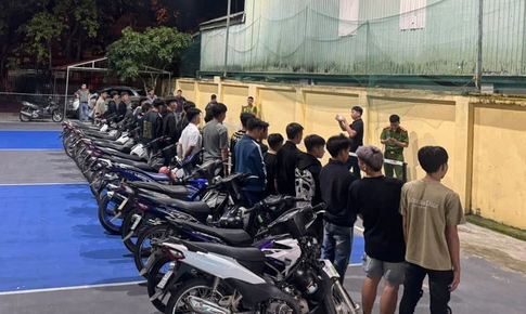 Xử lý 25 đối tượng đua xe trong đêm 2/9 ở Lai Châu