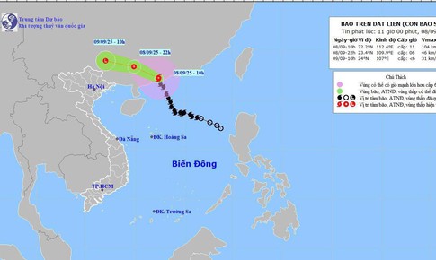 B&#227;o số 7 đ&#227; v&#224;o đất liền Trung Quốc v&#224; sẽ suy yếu trong h&#244;m nay