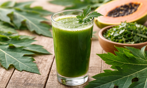 Uống nước ép lá đu đủ mỗi sáng có tác dụng gì?