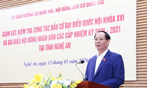 Phó Chủ tịch Quốc hội đánh giá cao công tác chuẩn bị bầu cử tại Nghệ An