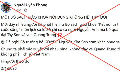Bộ GD&amp;ĐT phản hồi thông tin thất thiệt, xuyên tạc về sách giáo khoa môn Lịch sử - Địa lí