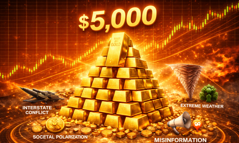 Giá vàng thế giới áp sát 5.000 USD trước rủi ro địa chính trị