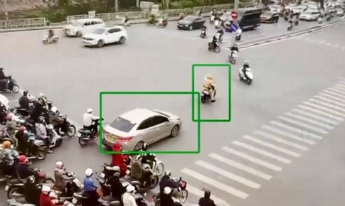 CSGT Hà Nội dẫn đường, đưa sản phụ đến bệnh viện an toàn