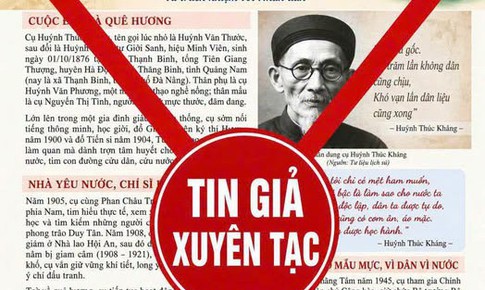 Công an cảnh báo tờ rơi giả mạo, xuyên tạc thông tin về cụ Huỳnh Thúc Kháng