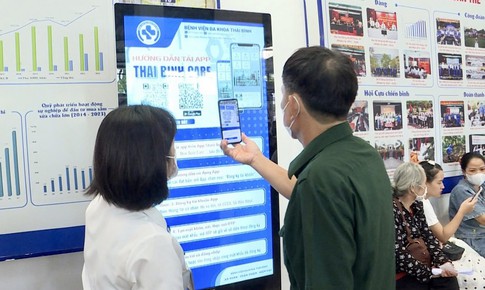 Số hóa tại BVĐK Thái Bình, người dân giảm nhiều thủ tục khi đi khám