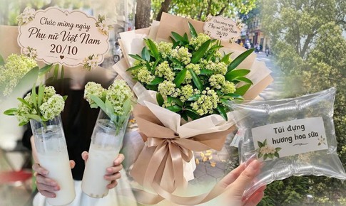 Loạt ảnh độc lạ về trend hoa sữa: Từ đồ uống đến quà tặng 20/10