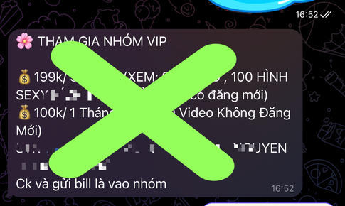 Tràn lan quảng cáo bán clip sex trên Telegram