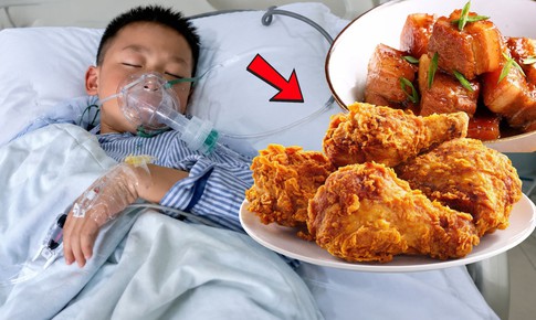Bé trai 14 tuổi phải cấp cứu khẩn sau khi ăn đùi gà và thịt lợn kho
