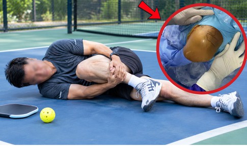 Chơi pickleball, người đàn ông ngoài 40 tuổi bị đứt hoàn toàn gân gót chân