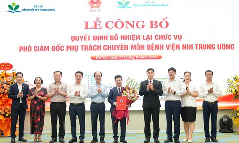 TS.BS Cao Việt Tùng tiếp tục được bổ nhiệm là Phó Giám đốc chuyên môn Bệnh viện Nhi Trung ương