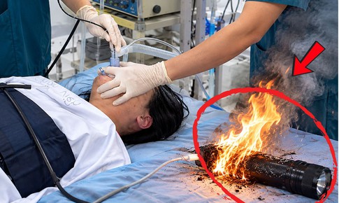 Kẹt 15 phút trong đám cháy do sạc đèn pin, bé 14 tuổi bỏng đường thở nặng