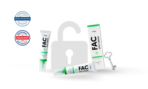 Inolab Derma FAC Spot Cream giải pháp chăm sóc da mụn không chứa AHA, BHA
