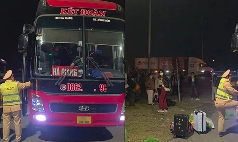 Chở quá số người quy định, tài xế và chủ xe khách bị phạt gần 200 triệu đồng