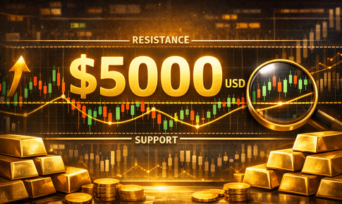 Giá vàng thế giới biến động quanh mức 5.000 USD