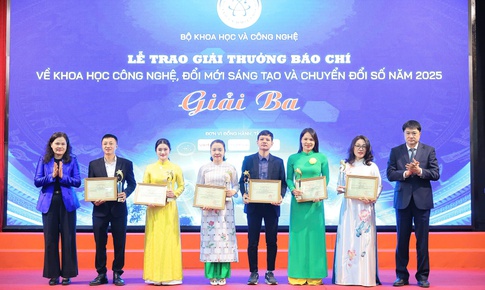 Báo Sức khỏe và Đời sống nhận giải Ba, giải báo chí về khoa học công nghệ, đổi mới sáng tạo và chuyển đổi số 2025