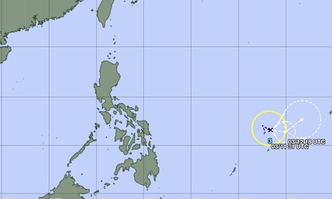 Xuất hiện cơn bão số 3 di chuyển với quỹ đạo ít thấy trên biển Thái Bình Dương