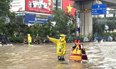 Hà Nội phân luồng một số tuyến đường phục vụ thi công dự án chống ngập úng