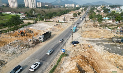 Công trường tuyến nối Đại lộ Thăng Long - Hòa Bình tăng tốc