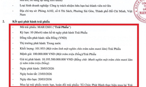 Marina Center hoàn tất chào bán lô trái phiếu giá trị lớn