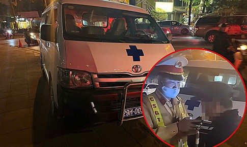 Hà Nội: Tài xế xe biển xanh phục vụ nhà tang lễ vi phạm nồng độ cồn, phương tiện bị niêm phong