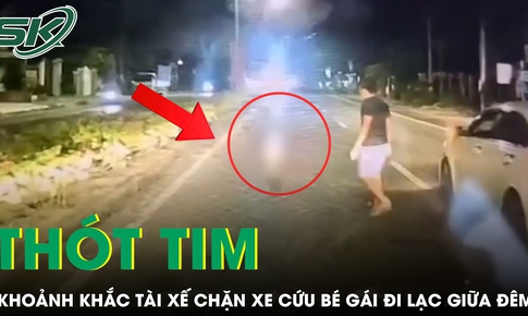 Khoảnh khắc tài xế chặn xe giữa đường, cứu bé gái đi lạc giữa đêm ở TPHCM