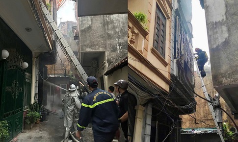 Hơn 20 chiến sĩ PCCC Hà Nội dập lửa, cứu người trong vụ cháy nhà dân lúc rạng sáng