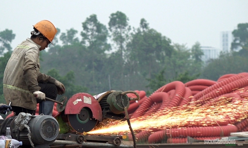 Cầu Ngọc Hồi hối hả thi công nối đôi bờ Hà Nội - Hưng Yên