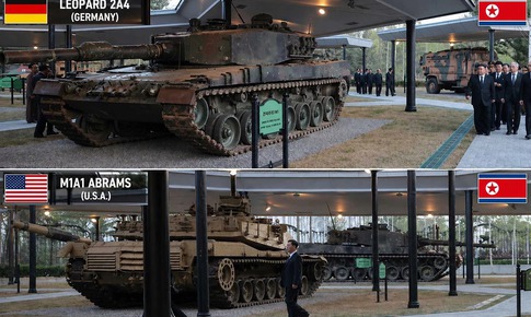 Triều Tiên công khai nghiên cứu xe tăng M1A1 Abrams của Mỹ và Leopard 2A4 của Đức