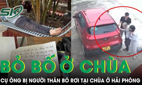 Xôn xao cụ ông bị con gái thuê taxi bỏ lại ở chùa kèm lời nhắn nhờ cưu mang