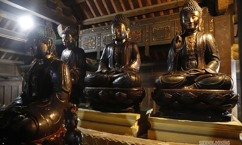 Chiêm ngưỡng bàn thờ Phật bằng đá 650 năm tuổi thời Trần ở Hà Nội