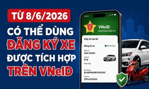 Có thể dùng đăng ký xe được tích hợp trên VNeID