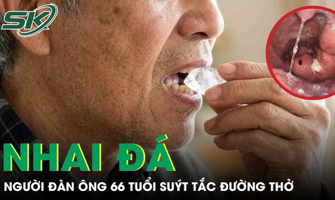 Nhai đá giải nhiệt, người đàn ông 66 tuổi suýt tắc đường thở