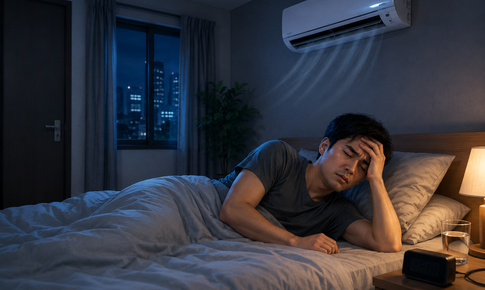 Ngủ phòng bật điều hòa kín cửa: Vì sao dễ mệt mỏi, đau đầu sau khi thức dậy?
