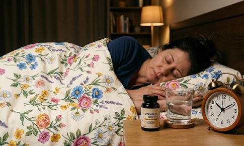 Nên uống vitamin D vào buổi sáng hay buổi tối để có giấc ngủ ngon nhất?